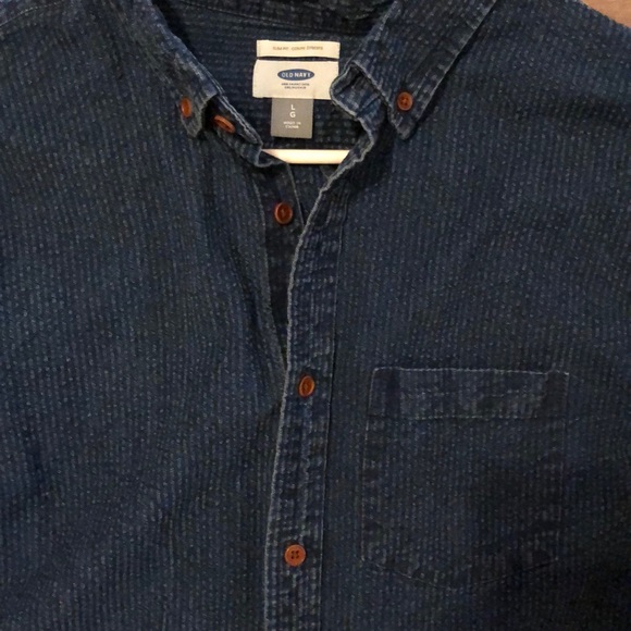 Old navy, denim/cotton mix button up. - Picture 3 of 3